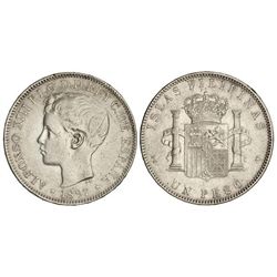1 Peso. - 1897. - MANILA. - S.G.-V. - (Golpecito en gráfila). MBC+. - -