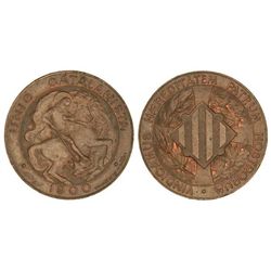 5 Cèntims. - 1900. - BARCELONA. - Acuñación plana. Orla lineal. EBC+. - -