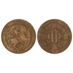 5 Cèntims. - 1900. - BARCELONA. - Acuñación plana. Orla lineal. EBC. - -