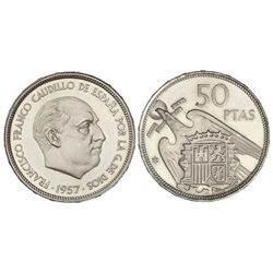 50 Pesetas. - 1957 (*73). - Procedente de la carterita F.N.M.T. PRUEBA. - -