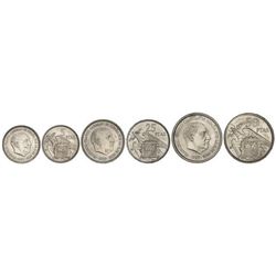 Serie 3 monedas 5, 25 y 50 Pesetas. - 1957 (*BA). - En sobre original. SC. - -