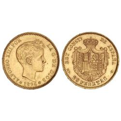 20 Pesetas. - 1896 (*19-62). - M.P.-M. - (Leves rayitas). EBC+. - -