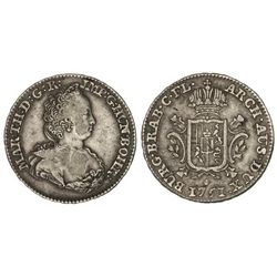 1/2 Ducatón. - 1751-R. - MARÍA TERESA. - PAISES BAJOS AUSTRIACOS. - AR. Pátina. (Rayitas). KM-7. MBC
