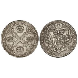 Kronenthaler. - 1767. - MARÍA TERESA. - PAISES BAJOS AUSTRIACOS. - AR. (Pequeños golpecitos). KM-21.