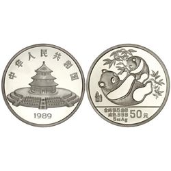 50 Yuan. - 1989. - AR. Panda. En estuche original, con certificado. KM-222. PROOF. - -