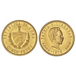 5 Pesos. - 1915. - JOSÉ MARTÍ. - AU. KM-19. EBC/EBC+. - -