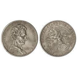 1/2 Dólar. - 1918. - AR. Lincoln - Illinois. (Leves golpecitos). KM-143. EBC. - -