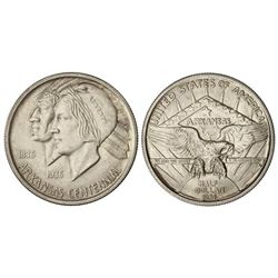 1/2 Dólar. - 1936. - AR. Centenario Arkansas. (Leves rayitas y pequeño golpecito). KM-168. EBC. - -