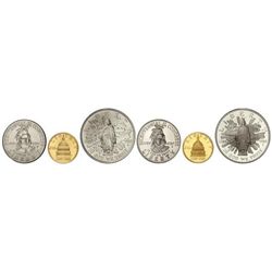 Serie 6 monedas 1/2, 1 y 5 Dólares. - 1989. - - CuNi, AR y AU. Bicentenario Congreso. 2 series en FD