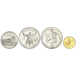 Serie 4 monedas 1/2, 1 (2) y 5 Dólares. - 1996-P, S y W. - FILADELFIA, SAN FRANCISCO y WEST POINT. -