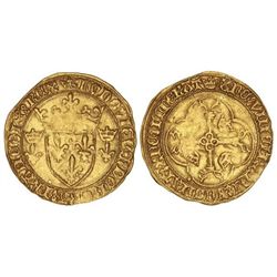 Ecu d´or à la Couronne. - LUIS XI (1461-1483). - TOURNAI. - Anv.: (símbolo)LVDOVICVS:DEI:GRA:FRANCOR