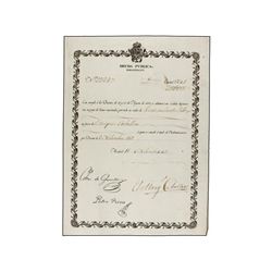Documento de Deuda Pública 20.000 Reales de Vellón. - 11 Noviembre 1809. - REINADO DE JOSÉ NAPOLEÓN.