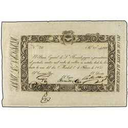 4.000 Reales de Vellón. - 1 Febrero 1835. - REINADO DE ISABEL II. - BANCO ESPAÑOL DE SAN FERNANDO. -