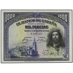 1.000 Pesetas. - 15 Agosto 1928. - San Fernando. Ed-C8. SC. - -