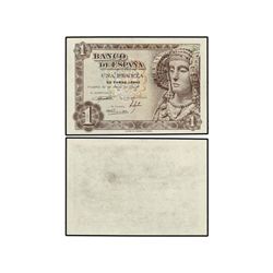 1 Peseta. - 19 Junio 1948. - Dama de Elche. ERROR: sin imprimir en reverso. Ed-D58. SC. - -