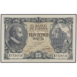 25 Pesetas. - 9 Enero 1940. - Herrera. Serie C. Ed-D37a. SC. - -