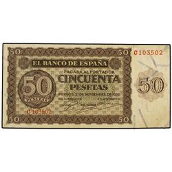 50 Pesetas. - 21 Noviembre 1936. - Serie C. Ed-D21a. SC-. - -