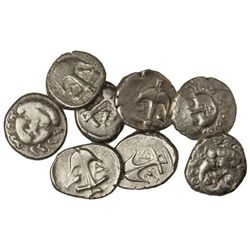 Lote 8 Dracmas. - 450-400 a.C. - APOLLONIA PONTICA. - TRACIA. - Anv.: Medusa. Rev.: Ancla. AR. A EXA
