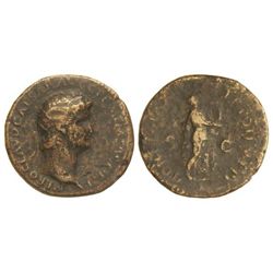 As. - Acuñada el 54-55 d.C. - NERÓN. - Anv.: NERO CLAVD. CAESAR AVG. GERMANI. Cabeza radiada a derec