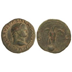 As. - Acuñada el 71 d.C. - VESPASIANO. - Anv.: IMP. CAESAR VESPASIAN. AVG. COS. IIII. Cabeza lauread