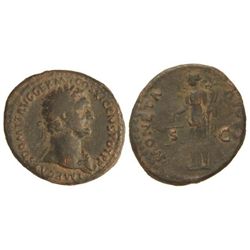 As. - Acuñada el 85 d.C. - DOMICIANO. - Anv.: IMP. CAES. DOMIT. AVG. GERM. COS. XI CENS. POT. P. P.