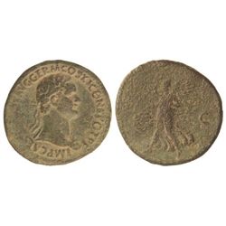 As. - Acuñada el 85 d.C. - DOMICIANO. - Anv.: IMP. CAES. (DOMIT.) AVG. GERM. COS. XI CENS. P. P. Bus