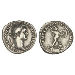 Denario. - Acuñada el 91-92 d.C. - DOMICIANO. - Anv.: IMP. CAES. DOMIT. AVG. GERM. P. M. TR. P. VIII