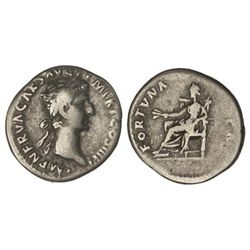 Denario. - Acuñada el 97 d.C. - NERVA. - Anv.: IMP. NERVA CAES. AVG. P. M. TR. P. COS. III P. P. Cab