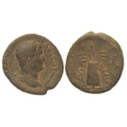 As. - Acuñada el 134-138 d.C. - ADRIANO. - Anv.: (HADR)ANVS AVG. COS. III P. P. Busto laureado a der