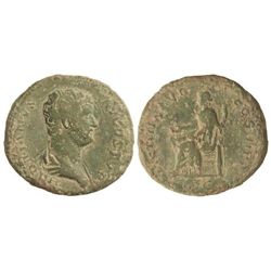 Sestercio. - Acuñada el 132-134 d.C. - ADRIANO. - Anv.: HADRIANVS AVGVSTVS. Busto laureado a derecha