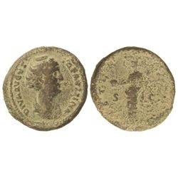 As. - Posterior 141 d.C. - FAUSTINA MADRE. - Anv.: DIVA AVGVSTA FAVSTINA. Busto a derecha. Rev.: AET