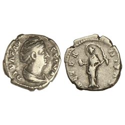 Denario. - Posterior 141 d.C. - FAUSTINA MADRE. - Anv.: DIVA FAVSTINA. Busto a derecha. Rev.: AETERN