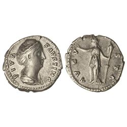 Denario. - Posterior 141 d.C. - FAUSTINA MADRE. - Anv.: DIVA FAVSTINA. Busto a derecha. Rev.: AVGVST