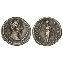 Denario. - Acuñada el 168-169 d.C. - MARCO AURELIO. - Anv.: M. ANTONINVS AVG. TR. P. XXIII. Cabeza l