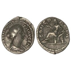 Denario. - 175 d.C. - FAUSTINA HIJA. - Anv.: FAVSTINA AVG. PII AVG. FIL. Busto a derecha. Rev.: CONC