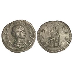 Denario. - 223 d.C. - JULIA MAESA. - Anv.: IVLIA MAESA AVG. Busto a derecha. Rev.: PVDICITIA. Pudibu