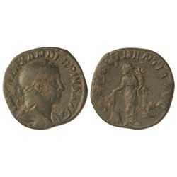 Sestercio. - Acuñada el 231-235 d.C. - ALEJANDRO SEVERO. - Anv.: IMP. ALEXANDER PIVS AVG. Busto laur