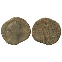 Sestercio. - Acuñada el 231-235 d.C. - ALEJANDRO SEVERO. - Anv.: IMP. ALEXANDER PIVS AVg. Busto laur