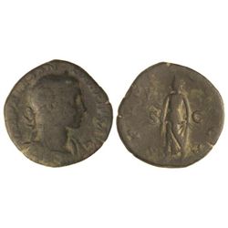 Sestercio. - Acuñada el 231-235 d.C. - ALEJANDRO SEVERO. - Anv.: IMP. ALEXANDER PIVS AVG. Busto laur