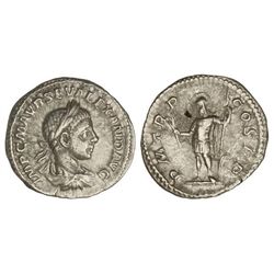 Denario. - Acuñada el 222 d.C. - ALEJANDRO SEVERO. - Anv.: IMP. C. M. AVR. SEV. ALEXAND. AVG. Busto