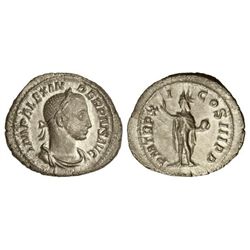Denario. - Acuñada el 231 d.C. - ALEJANDRO SEVERO. - Anv.: IMP. ALEXANDER PIVS AVG. Busto laureado a