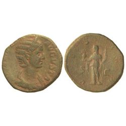 Sestercio. - 235 d.C. - JULIA MAMAEA. - Anv.: (IVLIA MAMAEA) AVGVSTA. Busto diademado a derecha. Rev