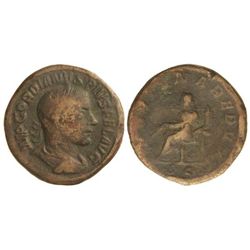 Sestercio. - Acuñada el 243-244 d.C. - GORDIANO III. - Anv.: IMP. GORDIANVS PIVS FEL. AVG. Busto lau