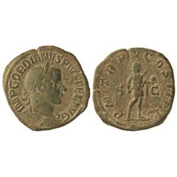 Sestercio. - Acuñada el 241-243 d.C. - GORDIANO III. - Anv.: IMP. GORDIANVS PIVS FEL. AVG. Busto lau