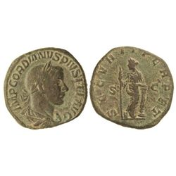 Sestercio. - Acuñada el 243-244 d.C. - GORDIANO III. - Anv.: IMP. GORDIANVS PIVS FEL. AVG. Busto lau