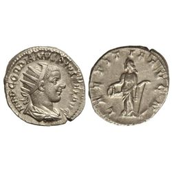 Antoniniano. - Acuñada el 241-243 d.C. - GORDIANO III. - Anv.: IMP. GORDIANVS PIVS FEL. AVG. Busto r