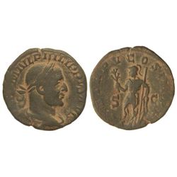 Sestercio. - Acuñada el 248 d.C. - FILIPO I. - Anv.: IMP. M. IVL. PHILIPPVS AVG. Busto laureado a de