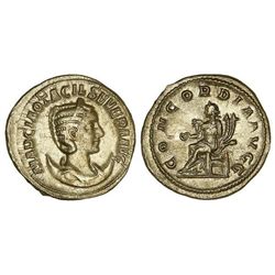 Antoniniano. - Acuñada el 244-246 d.C. - OTACILIA SEVERA. - Rev.: CONCORDIA AVGG. Concordia sentada