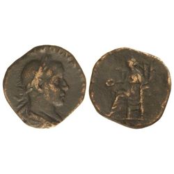 Sestercio. - Acuñada el 251-253 d.C. - VOLUSIANO. - Anv.: (IMP. CAES. C. VIB. VOLVUSIANO AVG.). Bust