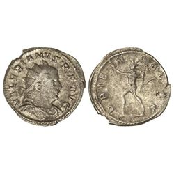 Antoniniano. - Acuñada el 258-259 d.C. - VALERIANO I. - Anv.: VALERIANVS P. F. AVG. Busto radiado a